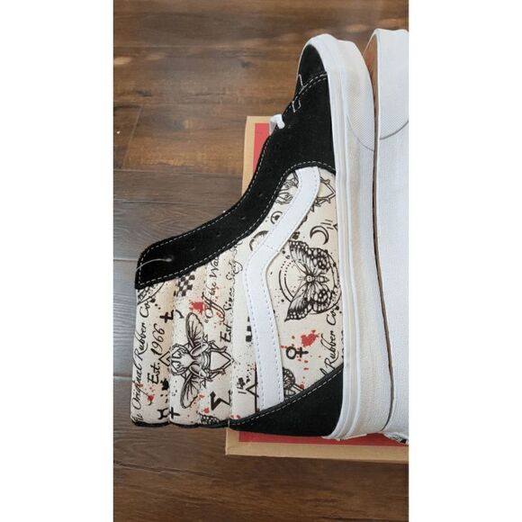 Rare Vans Sk8-Hi Butterfly Journal Marshmallow Size US 11.5 Men fast shipping - Picture 2 of 8